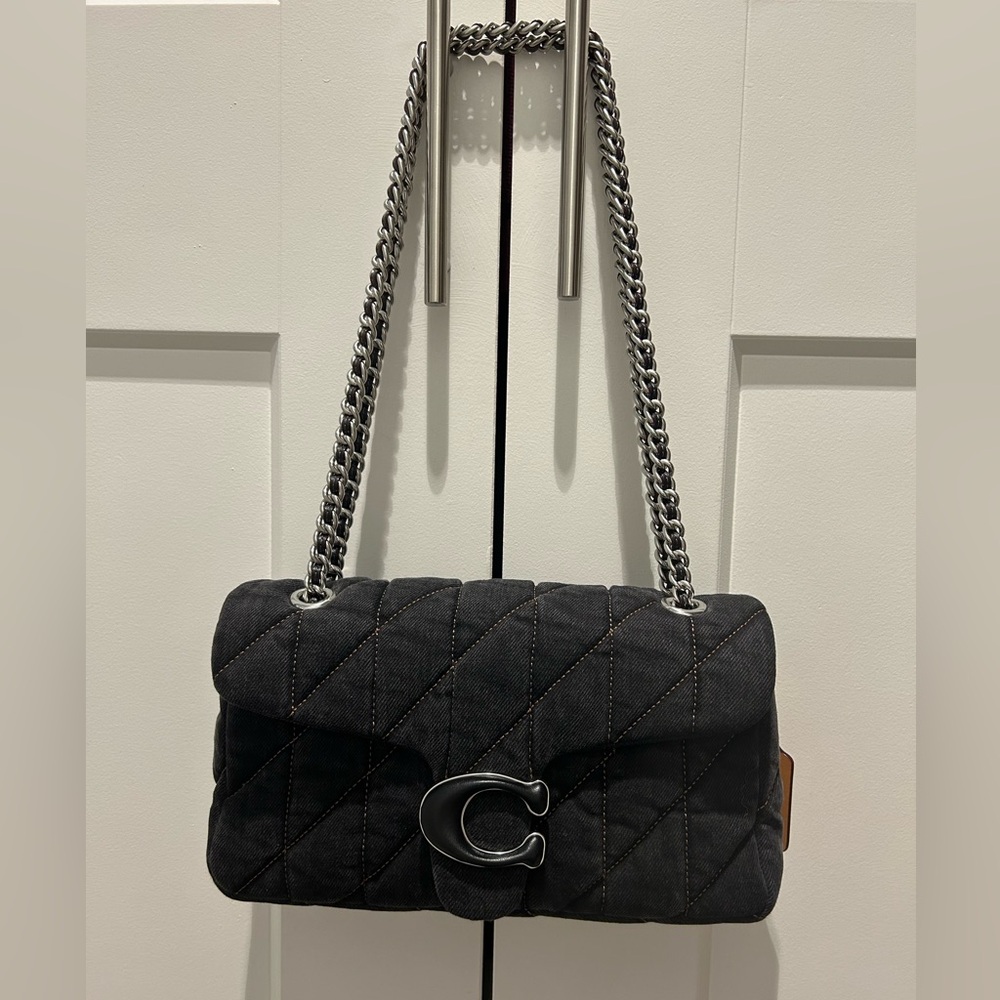 Coach tabby 26 in black denim